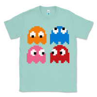 Seafoam pacman ghosts cool retro 80s Classic Tee - artisFamous