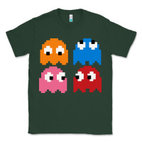 Sports Green pacman ghosts cool retro 80s Classic Tee - artisFamous