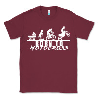 Burgundy motocross motocicleta evolución offroad Classic Tee - artisFamous