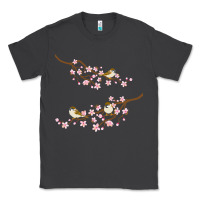 Smoke cherry blossom sakura with bird Classic Tee - artisFamous