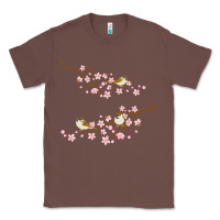 Chestnut cherry blossom sakura with bird Classic Tee - artisFamous