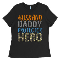 Black husband daddy protector hero Ladies Tee - Artiststas