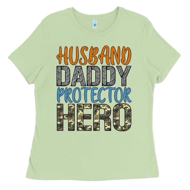 Husband Daddy Protector Hero Ladies Tee by Artiststas | Teevron