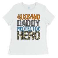 White husband daddy protector hero Ladies Tee - Artiststas