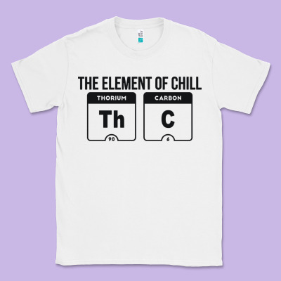 Mens The Element Of Chill Thc Marijuana Joke Black Classic Tee Designed By Artisfamous