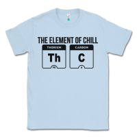 Dusty Blue mens the element of chill thc marijuana joke black Classic Tee - artisFamous