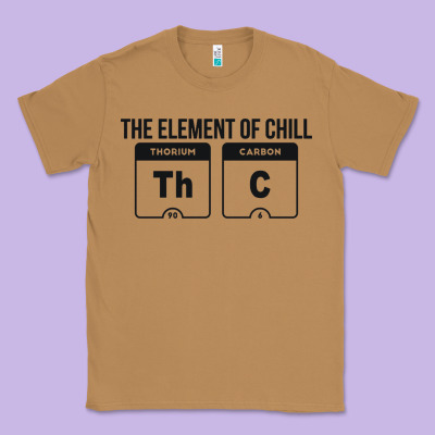 Mens The Element Of Chill Thc Marijuana Joke Black Classic Tee Designed By Artisfamous