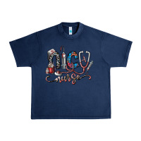 Navy nice nurse Urban Heavy Tee - SublimationCraftShop