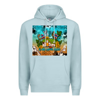Blue Mist camping is my happy place Premium Hoodie - AdoDesignShop