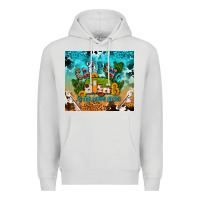 Dove Grey camping is my happy place Premium Hoodie - AdoDesignShop