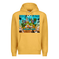 Mustard camping is my happy place Premium Hoodie - AdoDesignShop