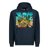 Navy camping is my happy place Premium Hoodie - AdoDesignShop