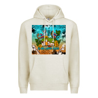 Oatmeal Heather camping is my happy place Premium Hoodie - AdoDesignShop