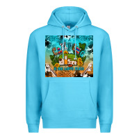 Ocean Blue camping is my happy place Premium Hoodie - AdoDesignShop