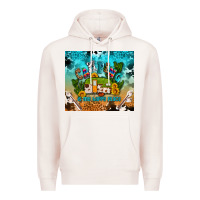 Pale Pink camping is my happy place Premium Hoodie - AdoDesignShop
