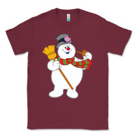 Burgundy Frosty The Snowman New Sku Classic Tee - artisFamous