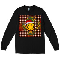 Black Christmas smiley face Long Sleeve Tee - BarkalooDesign