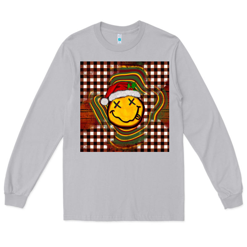 Christmas Smiley Face Long Sleeve Tee by BarkalooDesign | Teevron
