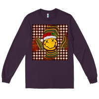 Plum Christmas smiley face Long Sleeve Tee - BarkalooDesign