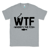 Heather Grey where's the fish Classic Tee - artisFamous