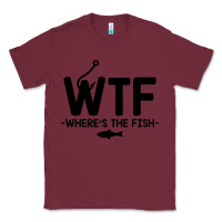 Burgundy where's the fish Classic Tee - artisFamous