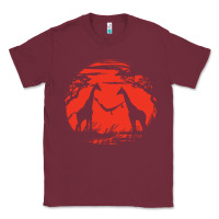 Burgundy giraffe Classic Tee - artisFamous