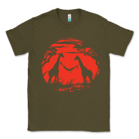 Army Green giraffe Classic Tee - artisFamous