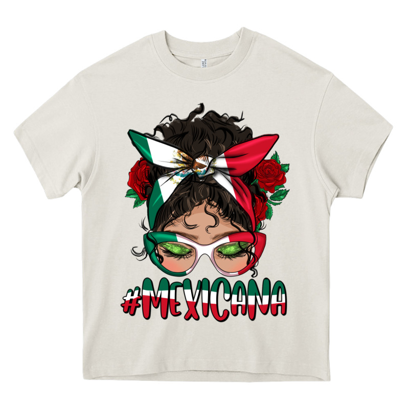 Mexicana Messy Bun Mama Heavy Core Tee by BundleAndBundleShop | Teevron