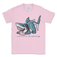 Bubblegum Pink Sharkdog Sticker Classic Tee - artisFamous