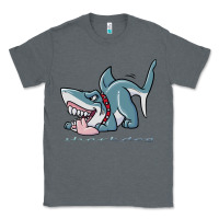 Charcoal Heather Sharkdog Sticker Classic Tee - artisFamous