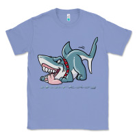 Colony Blue Sharkdog Sticker Classic Tee - artisFamous