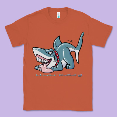 Sharkdog Sticker Classic Tee Designed By Artisfamous