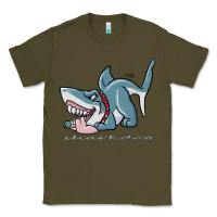 Army Green Sharkdog Sticker Classic Tee - artisFamous