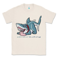 Natural Sharkdog Sticker Classic Tee - artisFamous