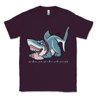 Plum Sharkdog Sticker Classic Tee - artisFamous