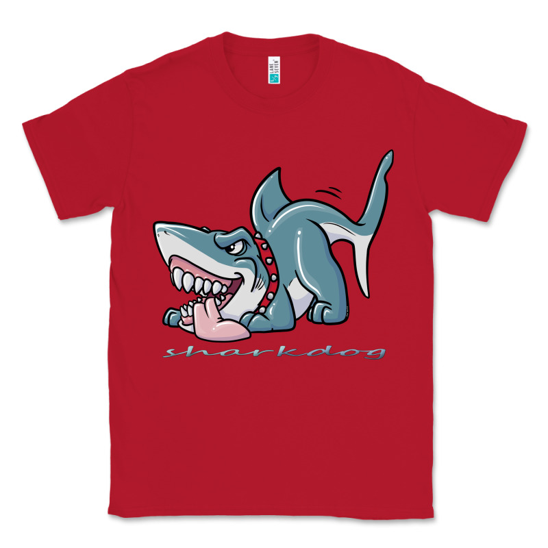 Sharkdog Sticker Classic Tee by artisFamous | Teevron