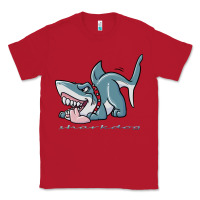 Red Sharkdog Sticker Classic Tee - artisFamous