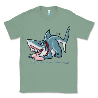 Sage Sharkdog Sticker Classic Tee - artisFamous