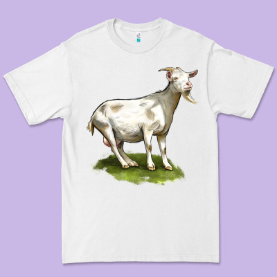 Cashmere Goat Premium Tee Designed By Lillyallendesigns