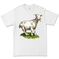 White cashmere goat Premium Tee - LillyAllenDesigns