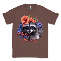 Chestnut Classy But A Little Thrashy Racoon With Flowers Classic Tee - Jasminsmagicworld