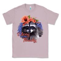 Lilac Classy But A Little Thrashy Racoon With Flowers Classic Tee - Jasminsmagicworld