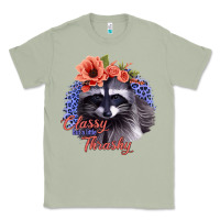 Matcha Classy But A Little Thrashy Racoon With Flowers Classic Tee - Jasminsmagicworld