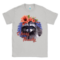 Moon Dust Classy But A Little Thrashy Racoon With Flowers Classic Tee - Jasminsmagicworld