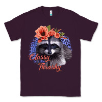 Plum Classy But A Little Thrashy Racoon With Flowers Classic Tee - Jasminsmagicworld