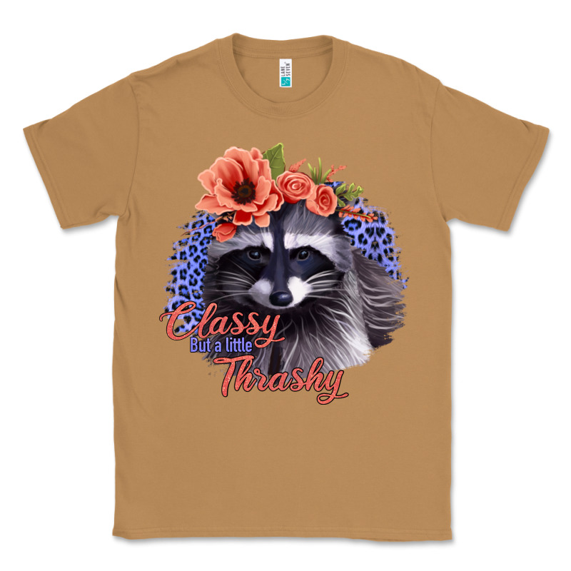 Classy But A Little Thrashy Racoon With Flowers Classic Tee by Jasminsmagicworld | Teevron