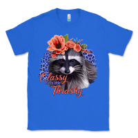 True Royal Classy But A Little Thrashy Racoon With Flowers Classic Tee - Jasminsmagicworld
