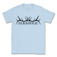 Dusty Blue Elkaholic Classic Tee - artisFamous