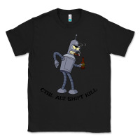 Black Futurama Ctrl Alt Shift Kill Bender Classic Tee - artisFamous