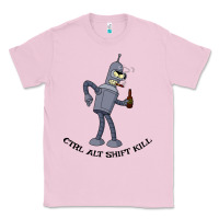 Bubblegum Pink Futurama Ctrl Alt Shift Kill Bender Classic Tee - artisFamous